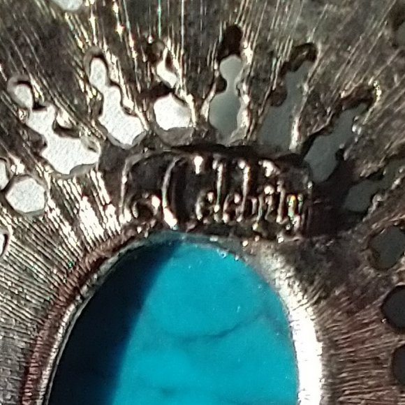 Pendant Faux Turquoise Vintage 70s Southwest Style (no chain) - Picture 3 of 5